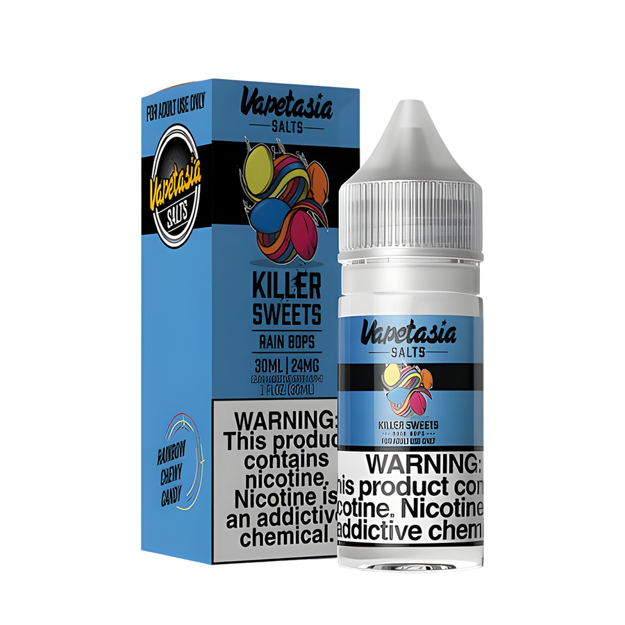 Vapetasia Killer Sweets Iced Salt Nicotine Vape Juice 48 Mg 30 Ml Iced Rain Bops