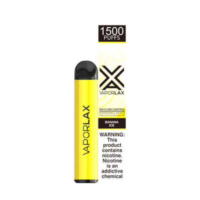 Vaporlax 1500 Disposable Vape Banana Ice  