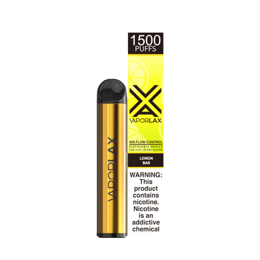 Vaporlax 1500 Disposable Vape Lemon Bar  