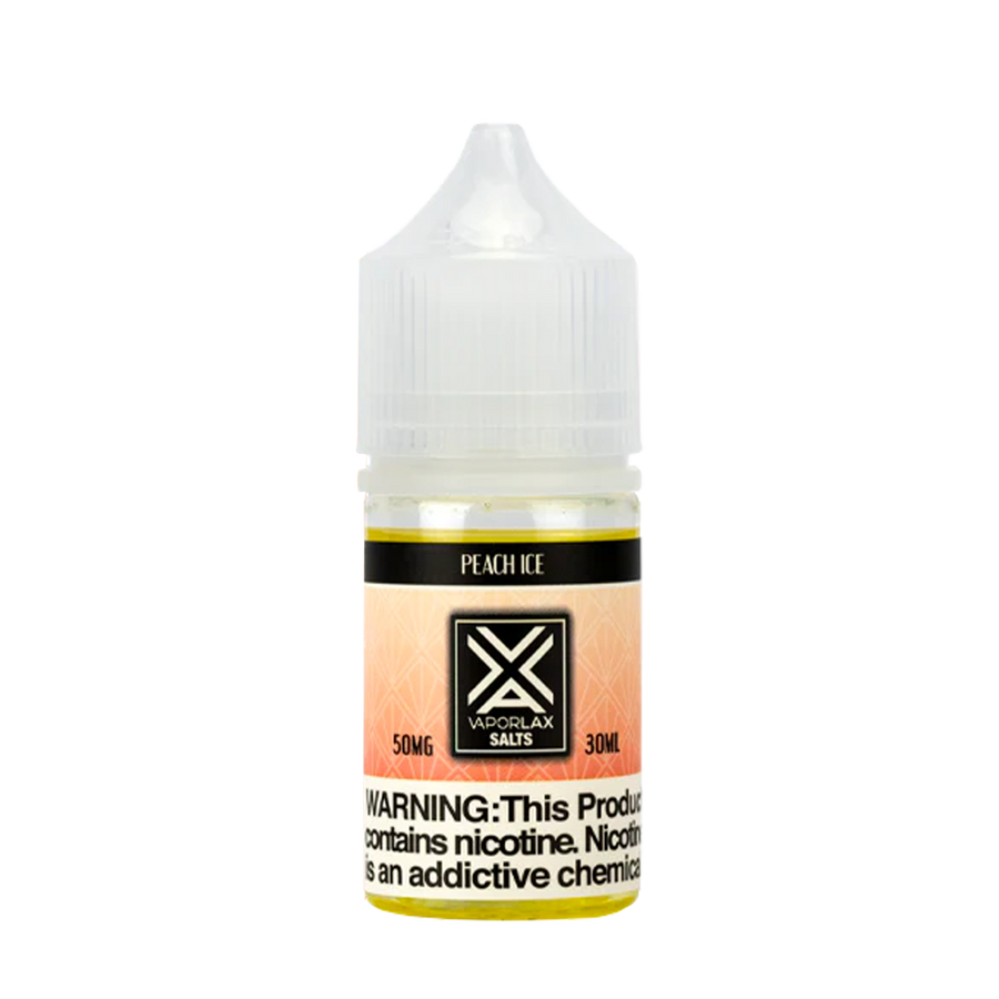 Vaporlax Salt Nicotine Vape Juice 50 Mg 30 Ml Peach Ice