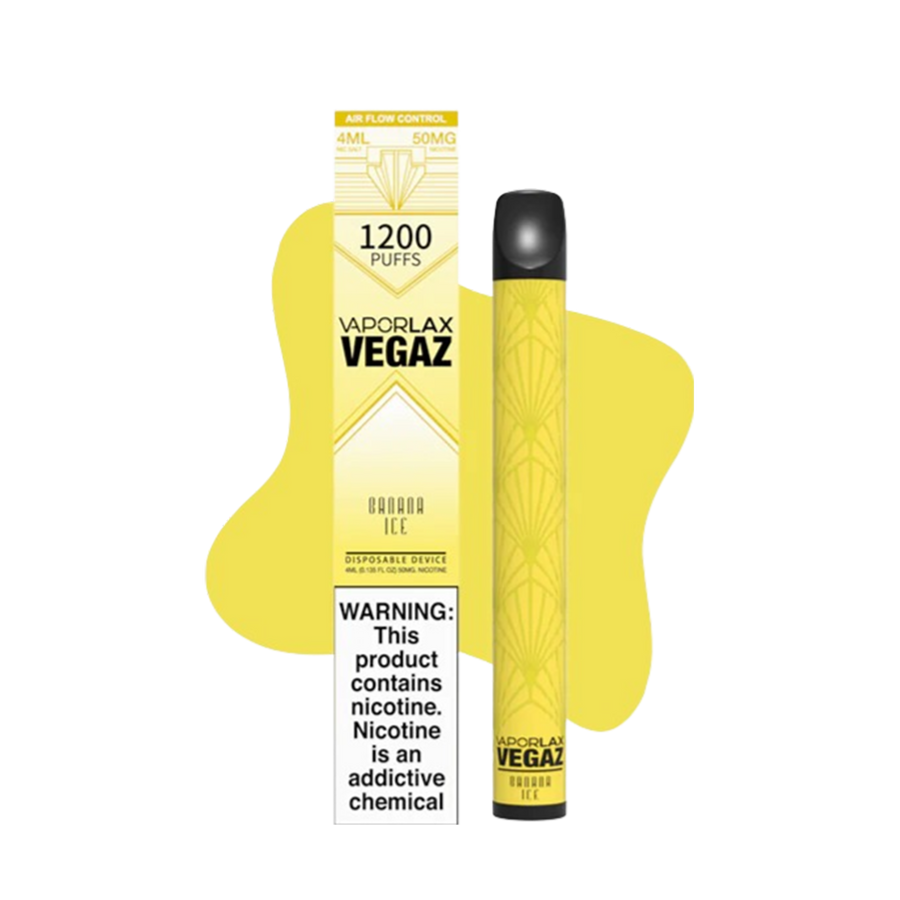 Vaporlax Vegaz Disposable Vape Pen Banana Ice  