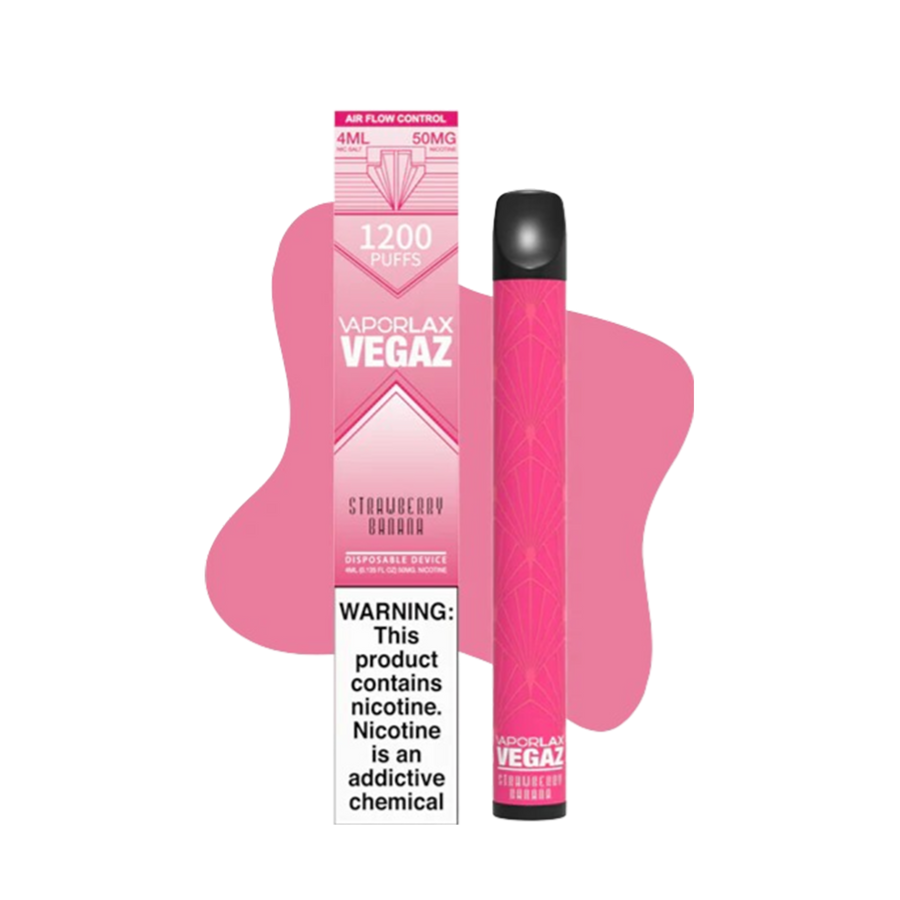 Vaporlax Vegaz Disposable Vape Pen Strawberry Banana  