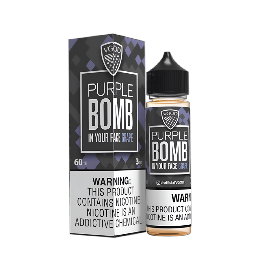 VGOD Bomb Line Freebase Vape Juice 0 Mg Purple Bomb ( Grape) 