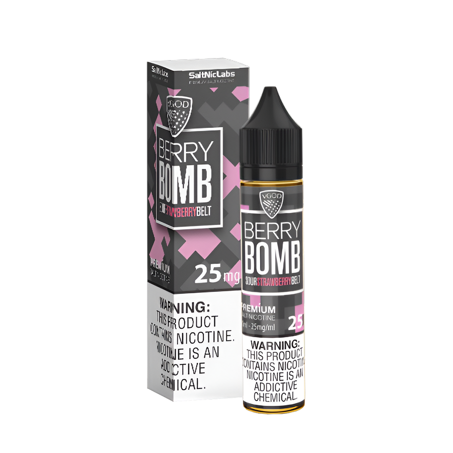 VGOD Bomb Line Salt Nicotine Vape Juice 25 Mg Berry Bomb (Sour Strawberry Belt) 