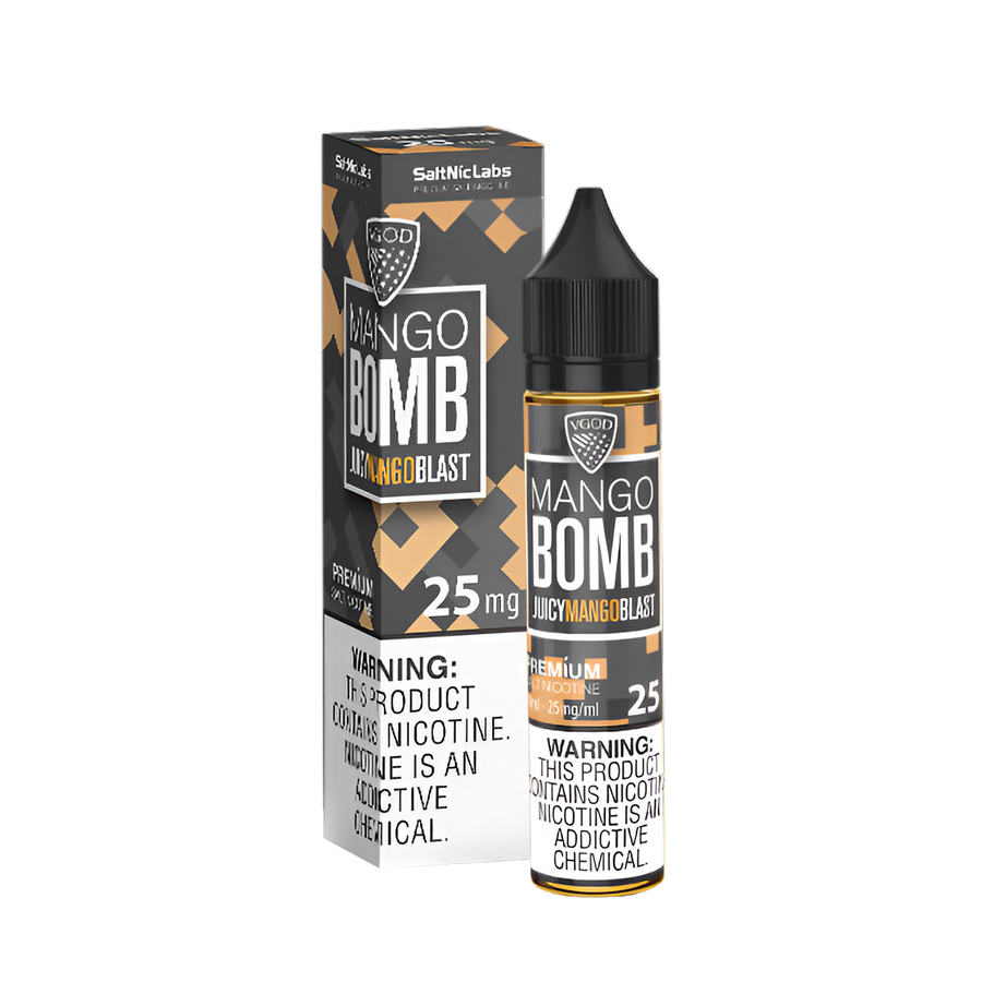 VGOD Bomb Line Salt Nicotine Vape Juice 25 Mg Mango Bomb (Juicy Mango Blast) 