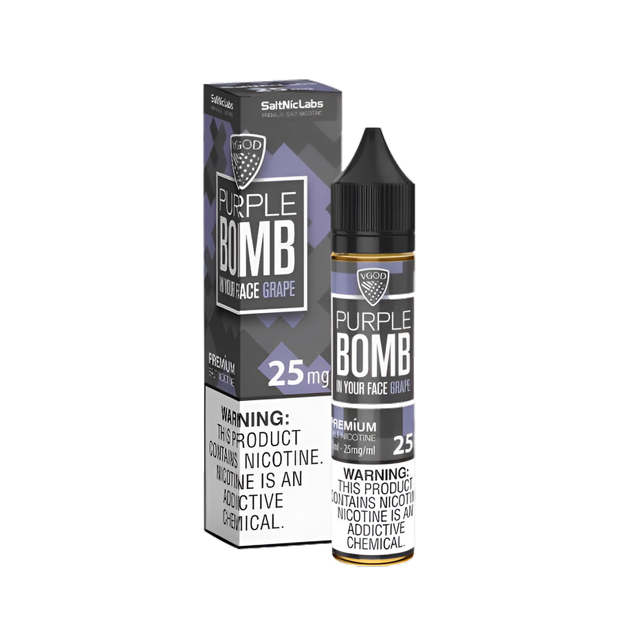 VGOD Bomb Line Salt Nicotine Vape Juice 25 Mg Purple Bomb ( Grape) 