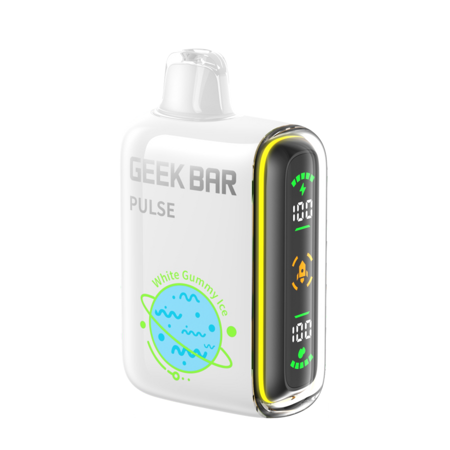 Geek Bar Pulse 15K Disposable Vape White Gummy Ice  