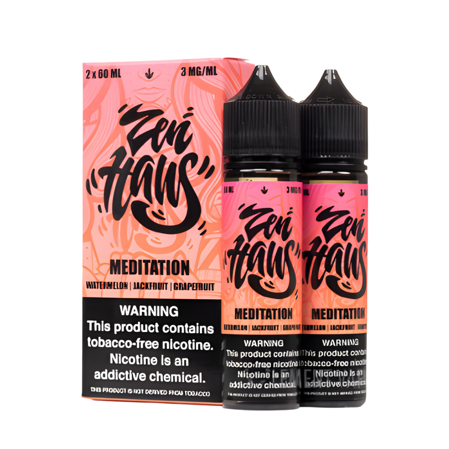 Zen Haus Freebase Vape Juice 0 Mg Meditation (Grapefruit Watermelon Jackfruit) 