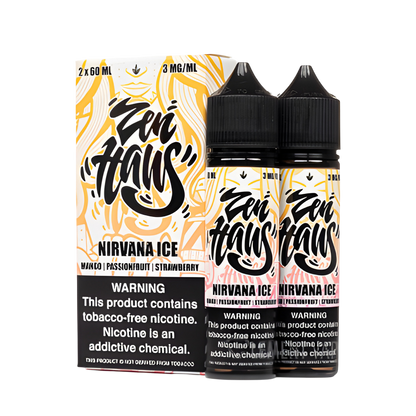 Zen Haus Freebase Vape Juice 0 Mg Nirvana Ice (Mango Passionfruit Strawberry) 