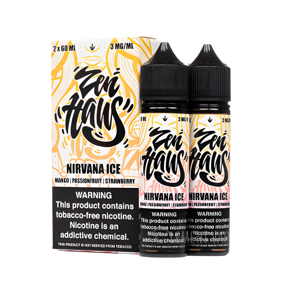 Zen Haus Freebase Vape Juice 0 Mg Nirvana Ice (Mango Passionfruit Strawberry) 