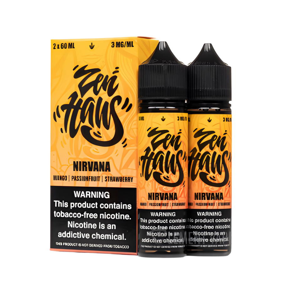 Zen Haus Freebase Vape Juice 0 Mg Nirvana (Mango Passionfruit Strawberry) 