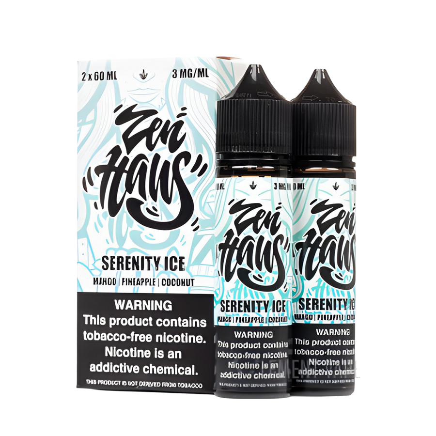 Zen Haus Freebase Vape Juice 0 Mg Serenity Ice (Mango Pineapple Coconut) 