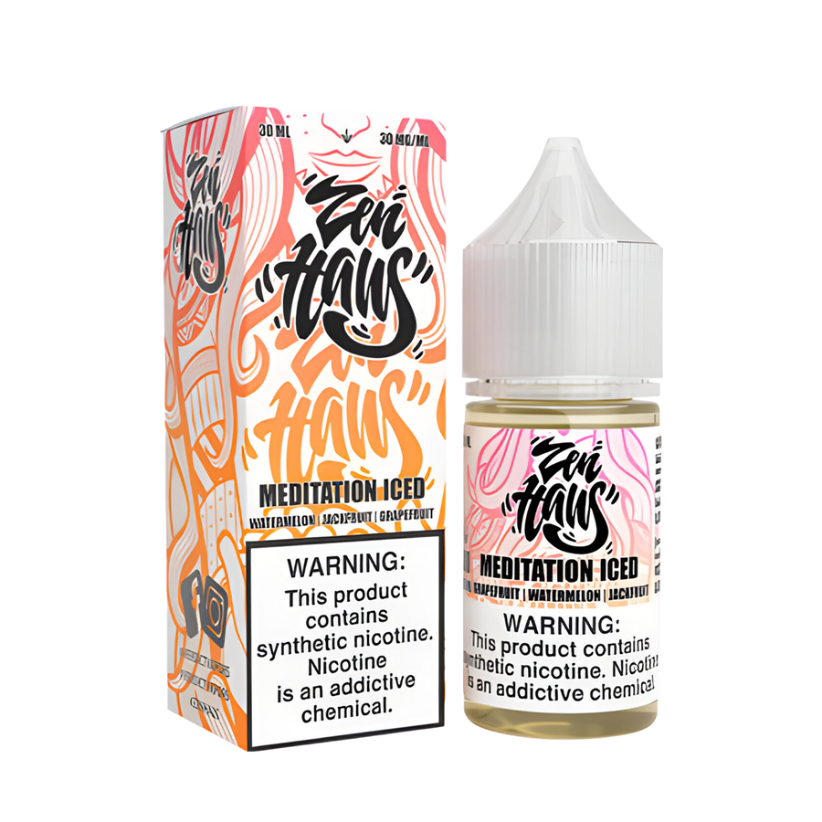 Zen Haus Salt Nicotine Vape Juice 30 Mg Meditation Ice (Grapefruit Watermelon Jackfruit) 