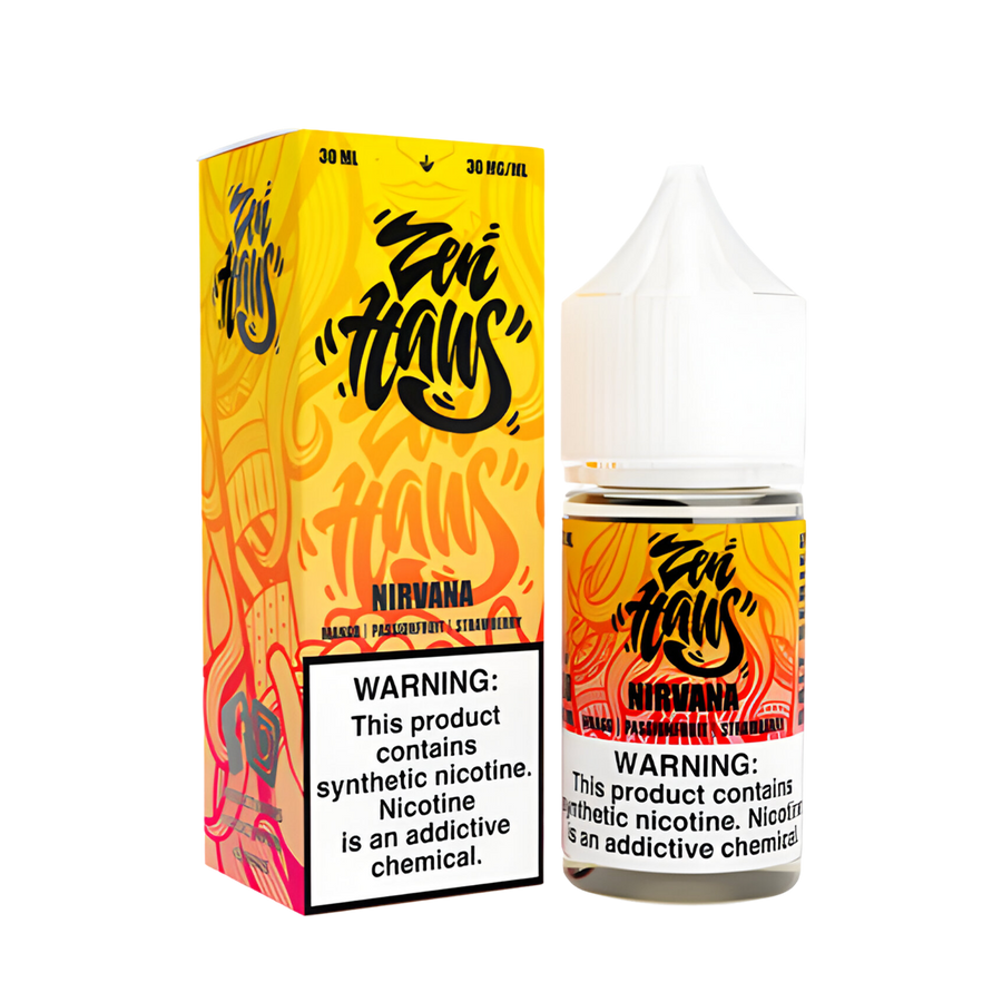 Zen Haus Salt Nicotine Vape Juice 30 Mg Nirvana (Mango Passionfruit Strawberry) 