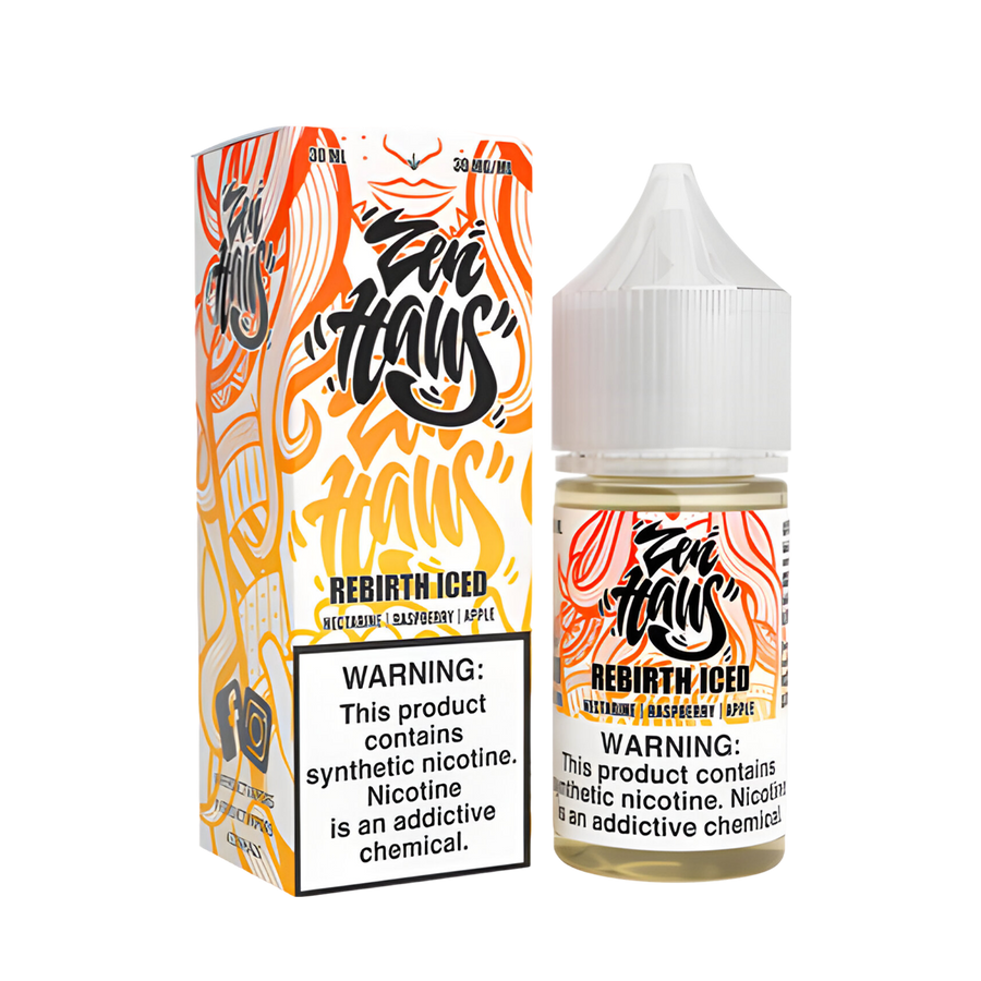 Zen Haus Salt Nicotine Vape Juice 30 Mg Rebirth Ice (Nectarine Raspberry Apple) 