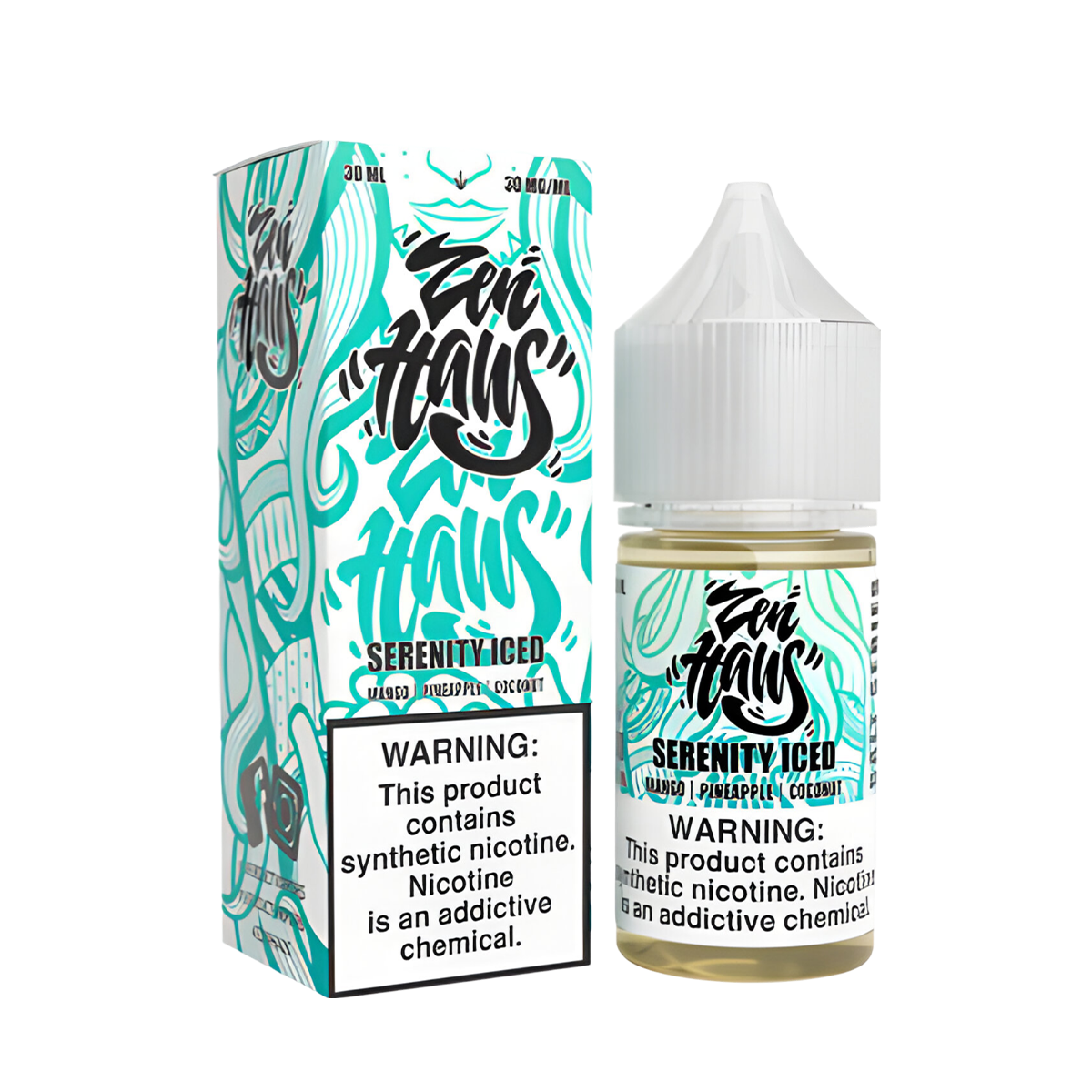 Zen Haus Salt Nicotine Vape Juice 30 Mg 30 Ml Serenity Ice (Mango Pineapple Coconut)