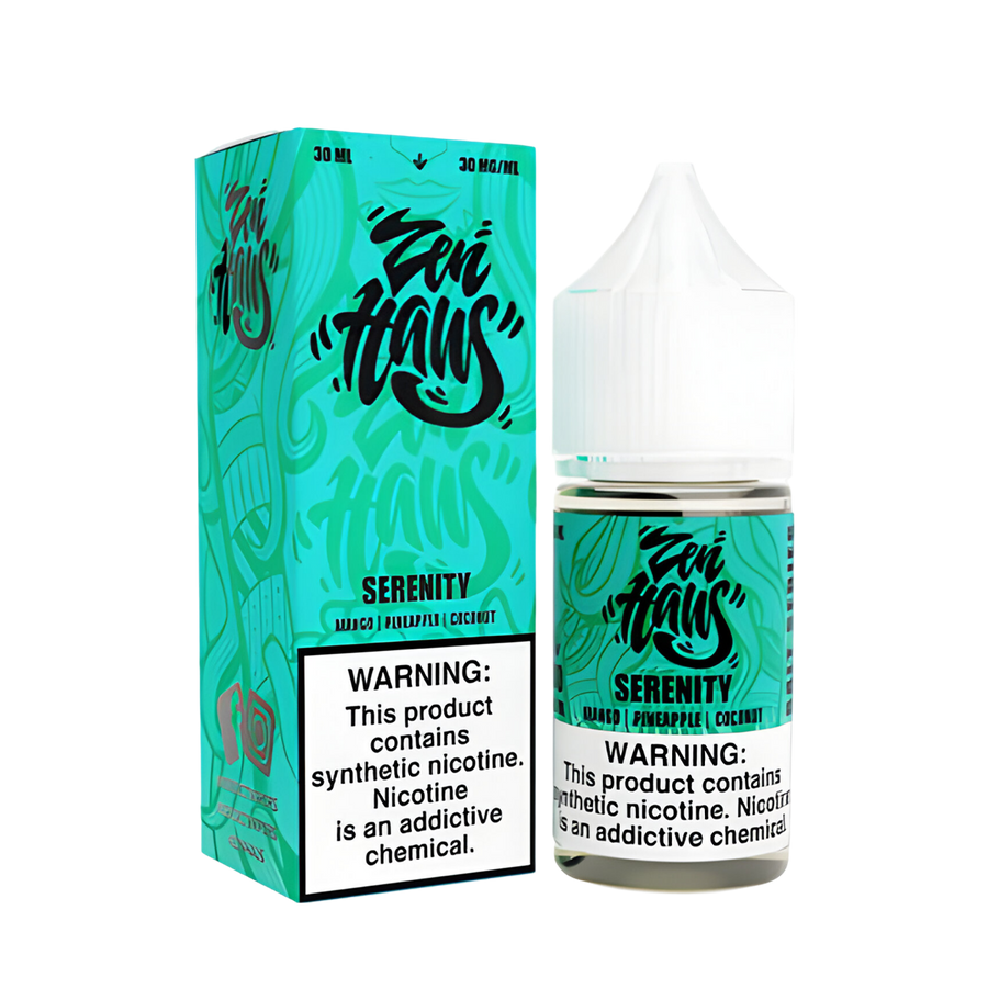 Zen Haus Salt Nicotine Vape Juice 30 Mg Serenity (Mango Pineapple Coconut) 